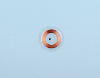Clear Disc-Tag, EM4200, 20 mm Ø, self-adhesive