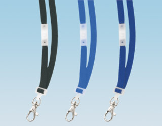Lanyard, 10 mm, with trigger snap navy blue