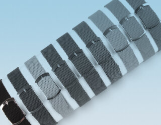 Perlon-Armband mit Metalldornschliesse schwarz